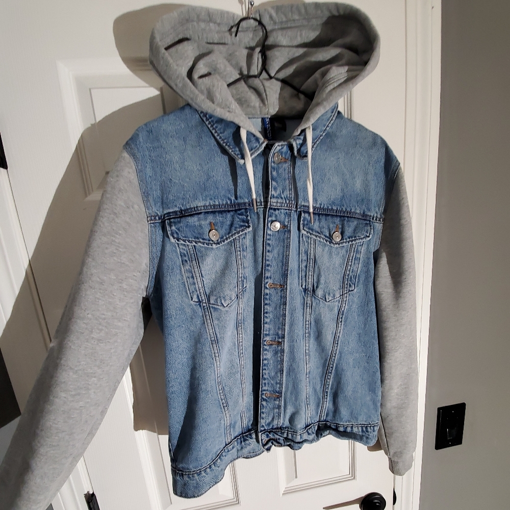 H&M denim hooded jacket